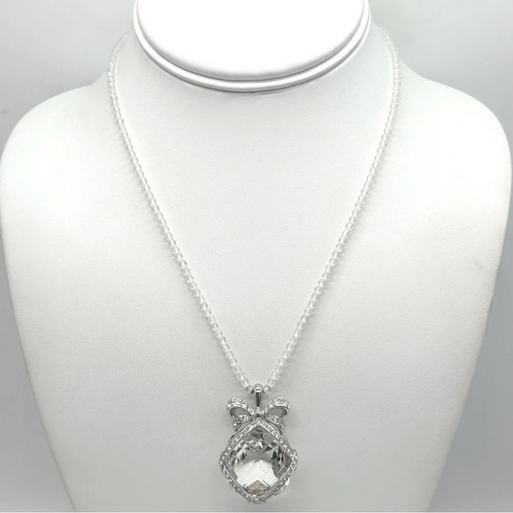 Swarovski Crystal Millennium Bow Pendant Necklace - Picture 1 of 6